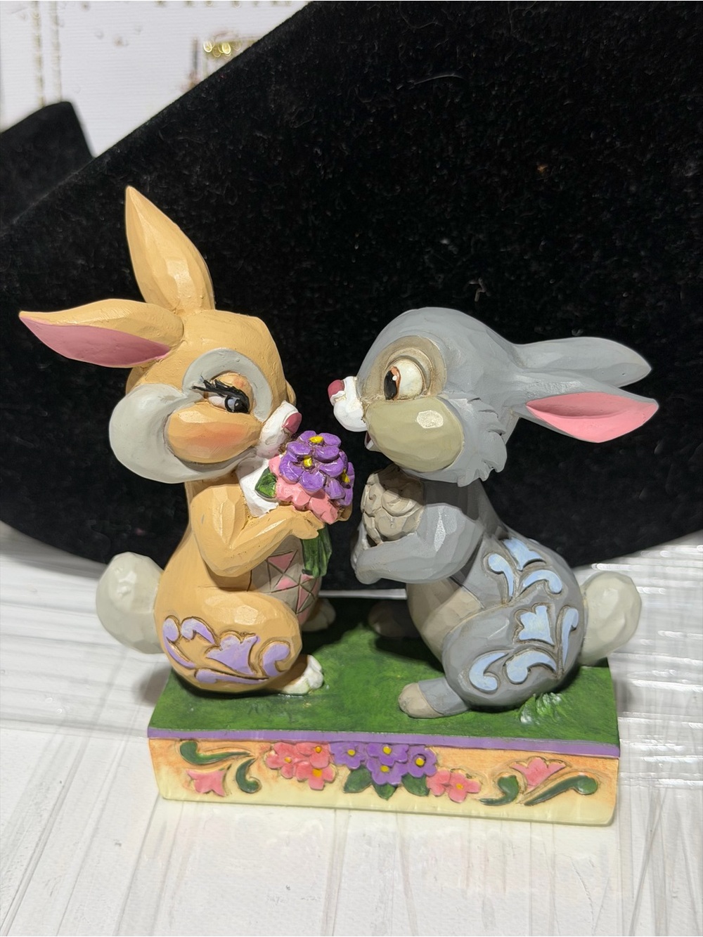 Jim Shore Disney Traditions Bunny Bouquet Thumper and Blossom Figurine.